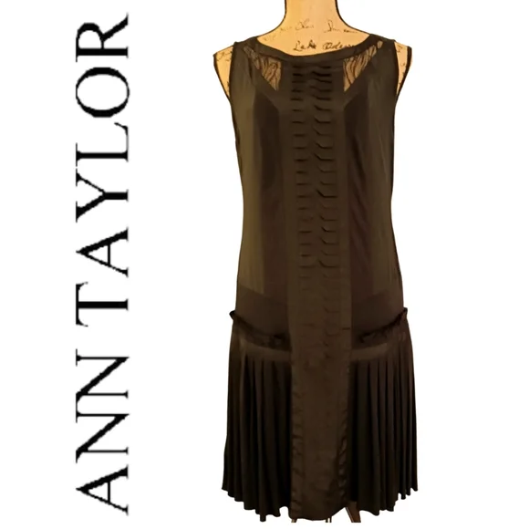 green emerald velvet dress Ann Taylor LOFT Sage Green Cotton Empire Waist Dress main image 0
